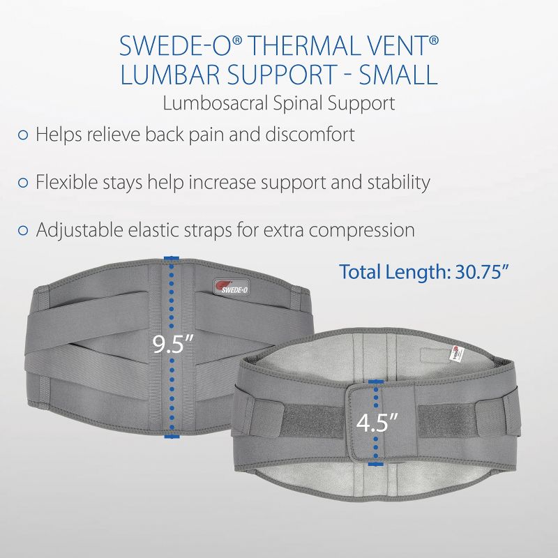 Swede-O Thermal Vent Lumbar Support, 4 of 6