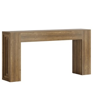 Resenkos Wood Console Table, Entryway Stand, Sofa Side Table, Display Bench, Stylish Home Decor,  Brown - 1 of 4