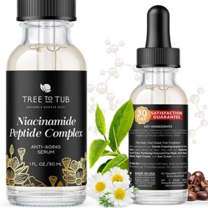 Tree To Tub Peptides & Niacinamide Serum For Face - Advanced Anti Aging Multi Peptide Complex Serum For Men And Women w/Niacinamide, Collagen Peptides - 1 of 4