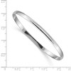 Black Bow Jewelry 4mm 14k White Gold Polished Half Round Solid Bangle Bracelet - 4 of 4