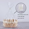 Itopfox Decorative Jute Woven Gift Basket for Nursery, Baby Shower, Christmas, Families - Small Brown Storage Basket for Shelves - 2 of 4
