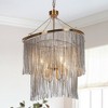 LNC Shoebill Modern Luxury Empire Chandeliers,Gold and Silver,1/4 Light, 18in/31.5in - 2 of 4