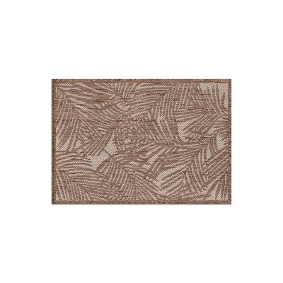 World Rug Gallery Contemporary Palm Leaf Textured Flat Weave Indoor/Outdoor Area Rug