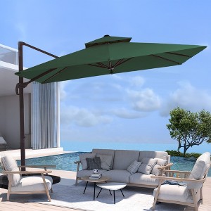 Hyleory 108'' Square Cantilever Umbrella - 1 of 4