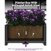 63 Inch Raised Garden Bed, Outdoor Garden Planter with Trellis for Climbing Plants and Vines, Raised Bed Garden Planters with Reservoir and Drainage - 4 of 4