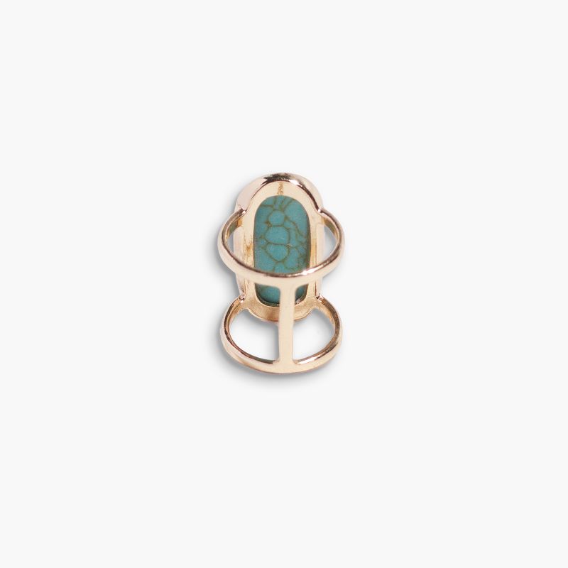 Sanctuary Project by sanctuaire Semi-Precious Turquoise Oval Statement Ring, 3 of 5