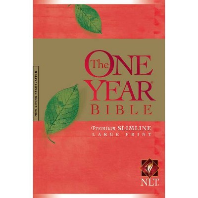 One Year Premium Slimline Bible-NLT-Large Print 10th Anniversary - (Paperback)