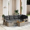 vidaXL Garden Sofa Set Grey PE Rattan 7 Piece Set Modular - 2 of 4