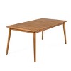 8-Person Acacia Wood Outdoor Dining Table, Rectangular Farmhouse Patio Dining Table for Garden, Backyard, Deck or Porch-Maison Boucle - 3 of 4