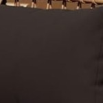 black steel frame + brown rattan + black mat