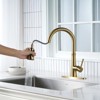 WOWOW  Single-Handle Pull-Down Sprayer Kitchen Faucet Stainless Steel in Brushed Nickel - 3 of 4