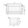 happimess Henley Vintage Farmhouse Handmade Wire Metal Nesting Storage Baskets with Jute Wrapped Handles - 4 of 4