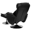 Flash Furniture Transitional Multi-Position Recliner and Ottoman with Chrome Base in Black LeatherSoft - 4 of 4