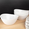 Serving Bowls 8" Porcelain Bowls Set of 4, Large Oval Ceramic Dessert Bowls for Salad Ice Cream Snacks Cereal Pasta Soup, Microwave & Dishwasher Safe - 3 of 4