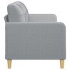 vidaXL Fabric 3-Seater Sofa in Light Gray - Comfortable and Stylish with Sturdy Metal Frame for Living Room, Lounge, Office Seating - 3 of 4