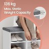 Shoe Bench with Cushion, Storage Bench with Padded Seat, Entryway Bench with 9 Compartments, for Bedroom, 11.9 x 30.9 x 18.9 Inches - 4 of 4