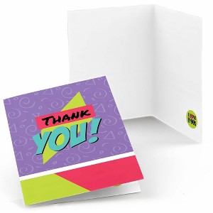 Big Dot of Happiness 90's Throwback - 1990s Party Thank You Cards (8 count) - 1 of 4