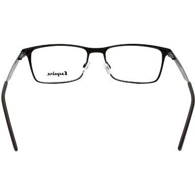 Esquire Mens EQ1524 Blue Light Filter+A/R Lenses Eyeglasses in Satin Black 55 mm