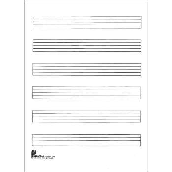 Music Sales Writing Pad #15 6 Stave Extra Wide, 40 Shts, 8X10.5