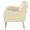 Lyngins Mid-Century Modern Tufted Accent Chair with Birch Wood Legs & Extra Padded Cushion, Comfy Armchair, Retro Sofa Chair for Living Room/Office - 4 of 4