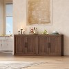 70.8" Mid Century Modern Buffet Cabinet w/ 4 Doors - Wood Coffee Bar & Media Credenza for Living Room, Kitchen, Hallway Storage - 3 of 4