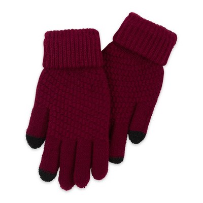 Hadley Wren Bailey Knit Gloves - Maroon