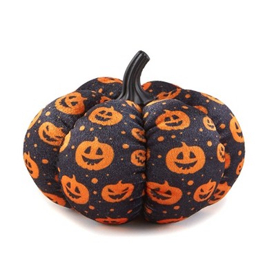 The Lakeside Collection Halloween Plush Pumpkins - Small Jack-O-Lanterns