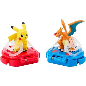 Takara Tomy Pokemon Center Original Moncolle Battle Set Pikachu VS Charizard Figure Plastic Model - 1 of 4