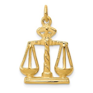 Black Bow Jewelry 14k Yellow Gold Scales of Justice Charm - 1 of 4