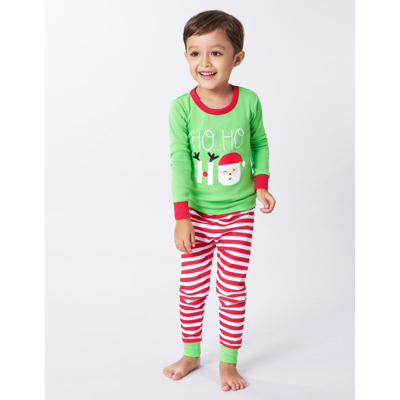 2-Piece Infant & Toddler Neutral Ho Ho Ho Snug Fit Cotton Pajamas, 3 of 10