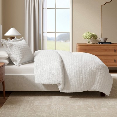 100% Cotton Textured Waffle Weave Duvet Cover & Sham Set - Great Bay Home