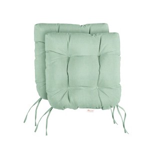 2pc 19" x 19" x 3" Outdoor Tufted U-Shaped Chair Cushions - Sorra Home - 1 of 3