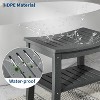 Bathroom Shower Bench with Storage - HDPE Waterproof Seat Stool - Stable Shower Chair for Bathtub and Spa - 3 of 4