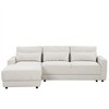 SKRAN L-shaped Modular Sectional Sofa with Removable Back Cushions and 3 Pillows, Suitable for Living rooms, Offices, and Apartments - 4 of 4