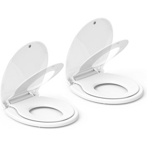 Toilet Seats Elongated,Extra Long Toilet Seat,Built-In Potty Training Seat for Toddlers, Easy Installation & Release with Hardware - 1 of 4