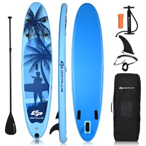 Costway 9.8'/10'/11' Inflatable Stand Up Paddle Board 6.5” Thick SUP with Premium Accessories - 1 of 4