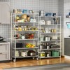 Dolonm Wire Shelving Unit, 6000 LBS NSF Height Adjustable Metal Garage Storage Shelves with Wheels,Metal Shelves - 3 of 4