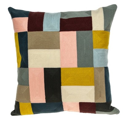Parkland Collection,Bollix Contemporary Multicolor Pillow Cover With Poly Insert