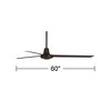 60" Casa Vieja Turbina DC Modern Industrial Indoor Outdoor Ceiling Fan with Remote Control Oil Rubbed Bronze Damp Rated for Patio Exterior House Porch - image 4 of 4