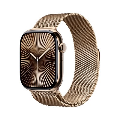 Apple Watch Series 10 46mm GPS Cellular Gold Titanium Case Gold Milanese Loop M L