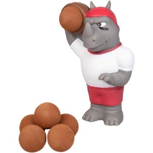 Hog Wild Football Rhino Ball Popper Toy - Pop Air Powered Balls Up to 20 Feet - Indoor/Outdoor Play - Great Gift for Kids, Girls, Boys - 1 of 4