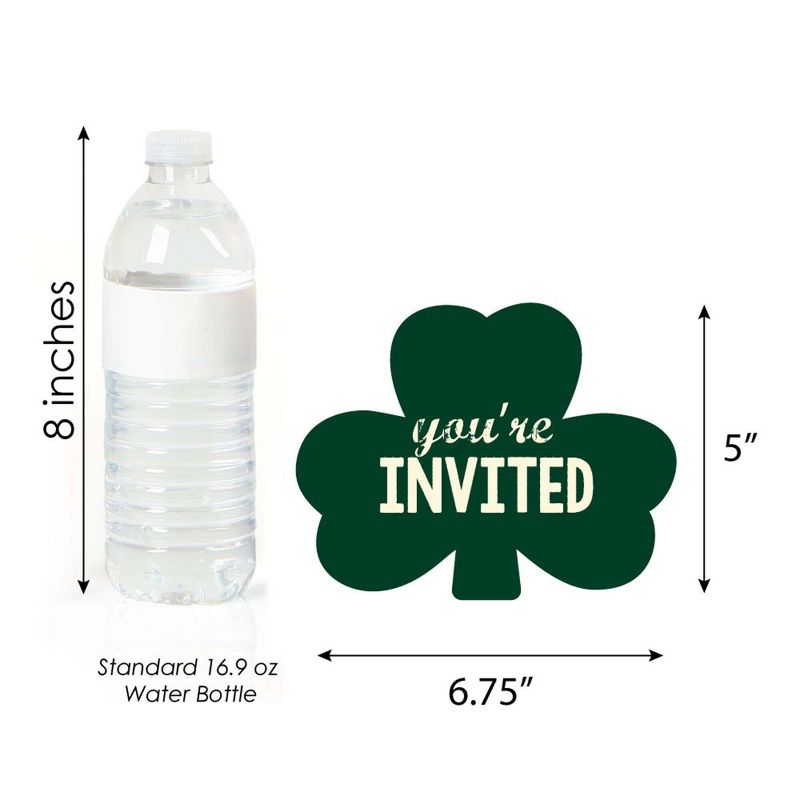 Big Dot of Happiness St. Patrick's Day - Shaped Fill-in Invitations - Saint Paddy's Day Party Invitation Cards with Envelopes - Set of 12, 5 of 7