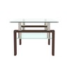 CENGHU Rectangle Glass Coffee Table, Clear Tea Table, Modern Side Center Table for Living Room, Dining Room, Bedroom - 4 of 4