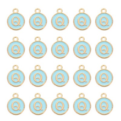 Unique Bargains Beautiful Designer DIY Jewelry Making Initial Pendants 50 Pcs