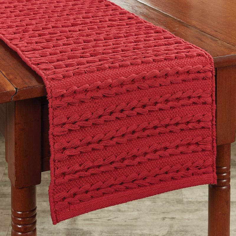 Park Designs Winter Scarf Table Runner - 54''L - Red, 1 of 5