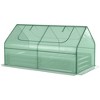 Outsunny Raised Garden Bed with Mini Greenhouse, Steel Outdoor Planter Box with Plastic Cover, Roll Up Window, Dual Use - 4 of 4