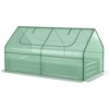 Outsunny Raised Garden Bed with Mini Greenhouse, Steel Outdoor Planter Box with Plastic Cover, Roll Up Window, Dual Use - image 4 of 4