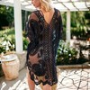 Anna-Kaci Women's Lace Crochet Sheer Cardigan Long Sheer Bikini Swimsuit Cover-Up - 2 of 4