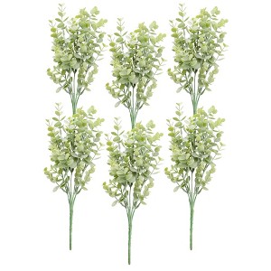 AuldHome Design 13" Artificial Eucalyptus Picks, 6pk; Eucalyptus Bush Greenery Stems for Christmas, Holiday - 1 of 4