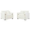 Kumasinova Oversized Chenille Accent Chair Set of 2,Comfy Large Seat Sofa Armchair with Dual-Layer Cushion,Comfy Sofas for Bedroom,Living Room - 2 of 4